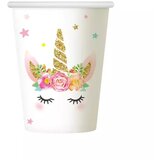 Set 6 kartonskih kozarcev z motivom samoroga - 266 ml Cene