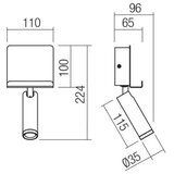  redo 01-3083 - led zidno spot svetlo panel LED/3,5W/230V usb belo | Eponuda.com