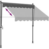 Tenda na uvlačenje antracit 200 x 150 cm od tkanine i čelika | shoptok.hr