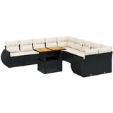  11-dijelni set vrtnih sofa od poliratana s jastucima crni | shoptok.hr