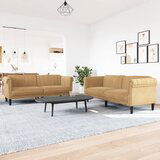 vidaXL 2-dijelni set sofa smeđi baršunasti | shoptok.hr