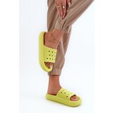 EVENTO Women's Foam Slides on Thick Sole Lime Beula | shoptok.hr