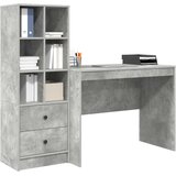  Stol s ladicama 2 pcs Betonski sivi | shoptok.hr