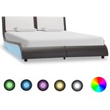  Okvir za krevet s LED rasvjetom bez madraca sivo-bijeli 120x190 cm | shoptok.hr
