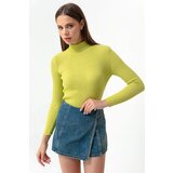 Lafaba Women's Pistachio Turtleneck Knitwear Sweater Cene