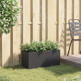 Vrtna sadilica s 2 posude crna 72 x 30 x 32 cm od poliratana | Eponuda.ba