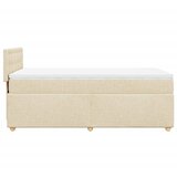  Krevet s oprugama i madracem krem 90 x 190 cm od tkanine | shoptok.hr