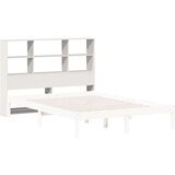 vidaXL Vzglavje s predelki bela 120 cm trdna borovina | Shoptok.si