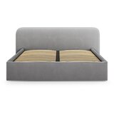 Micadoni Svijetlo sivi tapecirani bračni krevet s prostorom za odlaganje s podnicom 180x200 cm Elizabeth – | shoptok.hr