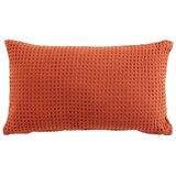Douceur d intérieur COUSSIN DEHOUSSABLE 30 x 50 CM COTON UNI GAUFRETTE TERRACOTTA Red Cijene