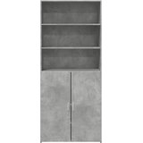  Visoka komoda siva boja betona 80 x 42,5 x 185 cm drvena | shoptok.hr