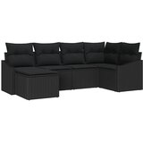  Vrtni set za objed s jastukom s pohranom 6 pcs Crna | shoptok.hr