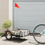 vidaXL Tovorna prikolica za kolo črna 126x63x34 cm železo | Shoptok.si
