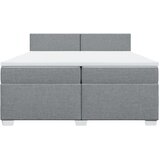  Krevet s oprugama i madracem svjetlosivi 200 x 200cm od tkanine | shoptok.hr