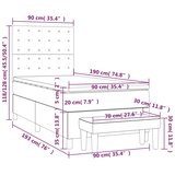 Box spring krevet s madracem ružičasti 90x190 cm baršunasti | shoptok.hr