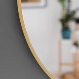  Baltica Design - LED ogledalo BRIGHT sa pozadinskim LED osvetljenjem 15W/230V 3000K, prečnika 80 cm, IP65, zlatna | Eponuda.com