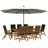  9-dijelni vrtni blagovaonski set Prirodna Čvrsto drvo akacije | shoptok.hr