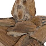 vidaXL Božićna zvijezda Smeđa 60 x 5 x 75 cm Čvrsto teak drvo | shoptok.hr