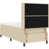  Krevet s opruga kutije s jastukom Krema 190 x 90 cm tkanina | shoptok.hr