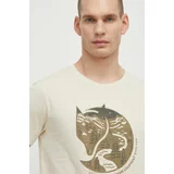 Fjallraven Bombažna kratka majica Arctic Fox T-shirt moška, bež barva, F87220