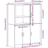 vidaXL Komplet kuhinjskih omaric 2-delni betonsko siv inženirski les | Shoptok.si