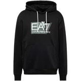 Ea7 Emporio Armani Sweater majica siva / crna / bijela