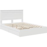  Krevet s od storage Bijelo 160 x 200 cm Konstruirano drvo Slike