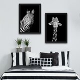 Wallity slika zebra giraffe, 2 dela, 30 x 40cm Cene