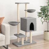 vidaXL Mačje drevo s praskalniki iz sisala svetlo sivo 117 cm | Shoptok.si