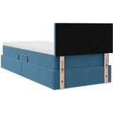  Postelja s shranjevanjem Temno modra 100 x 200 cm Žamet, (5000099607) | Shoptok.si