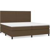  s oprugama i madracem tamnosmeđi 200x200 cm od tkanine | shoptok.hr