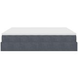 vidaXL Otomanski posteljni okvir z vzmetnicami siv 200x200cm žamet | Shoptok.si