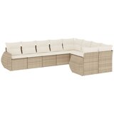  9-dijelni set vrtnih sofa s jastucima bež od poliratana | shoptok.hr