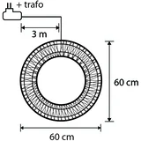 Božična viseča svetilka Venec srebrna 60cm vklj. LED IP44 - Nawa