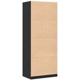  s policom Crni hrast 80 x 50 x 200 cm Konstruirano drvo | shoptok.hr