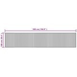vidaXL Tepih pravokutni sivi 100 x 500 cm od bambusa | shoptok.hr