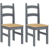  The Living Store Jedilni stoli 2 kosa sivi 40x46x99 cm trdna borovina - Jedilni Stol, (21447460) | Shoptok.si