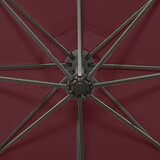  Konzolni vrtni suncobran sa stupom i LED svjetlima 300 cm bordo | shoptok.hr