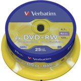 Verbatim 1x25 DVD+RW 4,7GB 4x Speed, matt silver Cijene