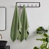 Catherine Lansfield Zelene hitro sušeče/frotirne bombažne brisače v kompletu 2 ks 90x140 cm Quick Dry – | Shoptok.si