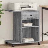 vidaXL Stojalo za tiskalnik s kolesi siva sonoma 60x40x68,5 cm | Shoptok.si