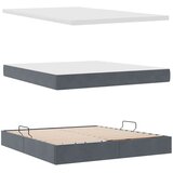 vidaXL Krevet s od storage s madracem Tamno siva 160 x 200 cm Baršun | shoptok.hr