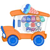  edukativni piano DOREMI u obliku vozila sa sladoledom - narančasti | shoptok.hr