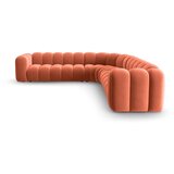 Micadoni Rožnata žametna kotna sedežna garnitura Lupine – | Shoptok.si