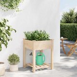  Vrtna saksija Bež 60,5 x 60 x 76,5 cm Čvrsto drvo jele | Eponuda.com
