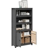  Visoka komoda siva 80 x 35 x 154 cm od masivne borovine | Eponuda.com