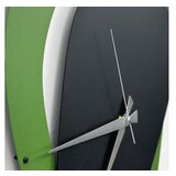 WALLXPERT dekorativni metalni zidni sat mele 1 crno - zeleni | ePonuda.com