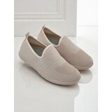 Resti Beige Callista women's slip-ons - lightweight fabric shoes with flat soles | Shoptok.si