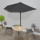 The Living Store Balkonski senčnik z aluminijastim drogom 270x144 cm antraciten - Balkonski Senčnik, (21750368) | Shoptok.si