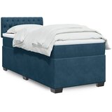 Box spring krevet s madracem tamnoplavi 80 x 200 cm baršunasti | shoptok.hr